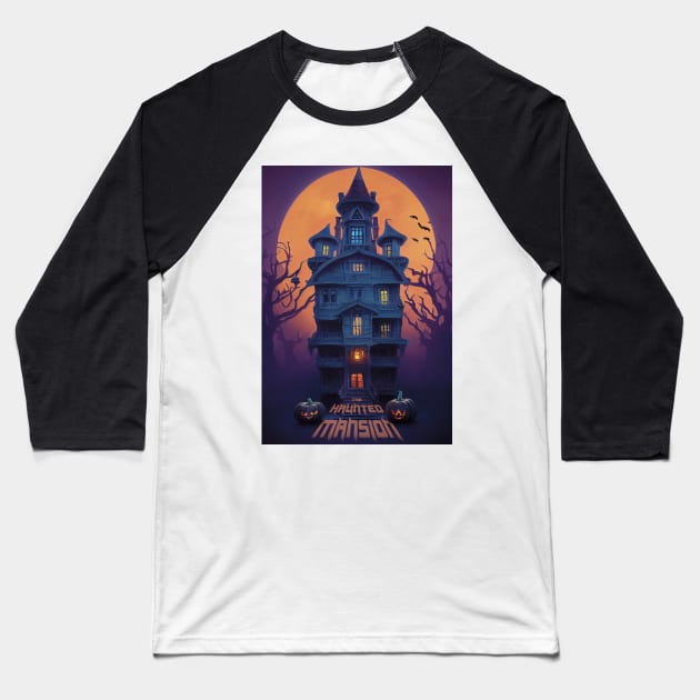 The Haunted Mansion Baseball T-Shirt by splode